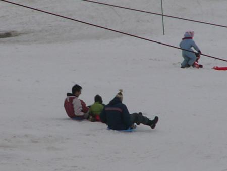 paulin a ador� la luge avec les tontons